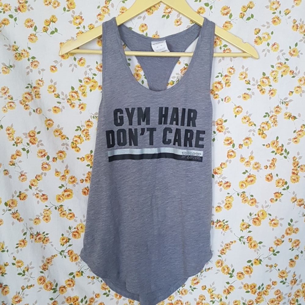 PINK Victoria's Secret Racerback tank Gray xs